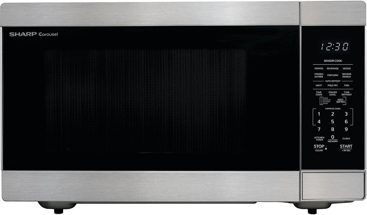 Sharp SMC2266KS 2.2 cu. ft. 1200W Stainless Steel Countertop Microwave Oven | Stainless Steel, Removable 16.5" Carousel Turntable