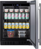 Summit 24" Undercounter Refridgerator, Stainless Steel - ASDS2413 | 3.1 cu.ft. Capacity, ADA COmpliant Design, Built-in or Freestanding Capable