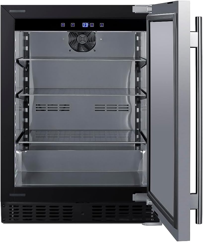 Summit 24" Undercounter Refridgerator, Stainless Steel - ASDS2413 | 3.1 cu.ft. Capacity, ADA COmpliant Design, Built-in or Freestanding Capable