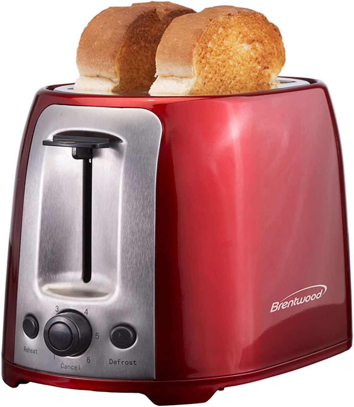 Brentwood TS-292R Cool Touch 2-Slice Extra Wide Slot Toaster, Red