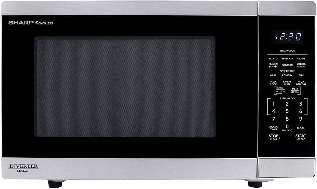 Sharp SMC1461KB 1.4 cu. ft. 1100W Black Countertop Microwave Oven