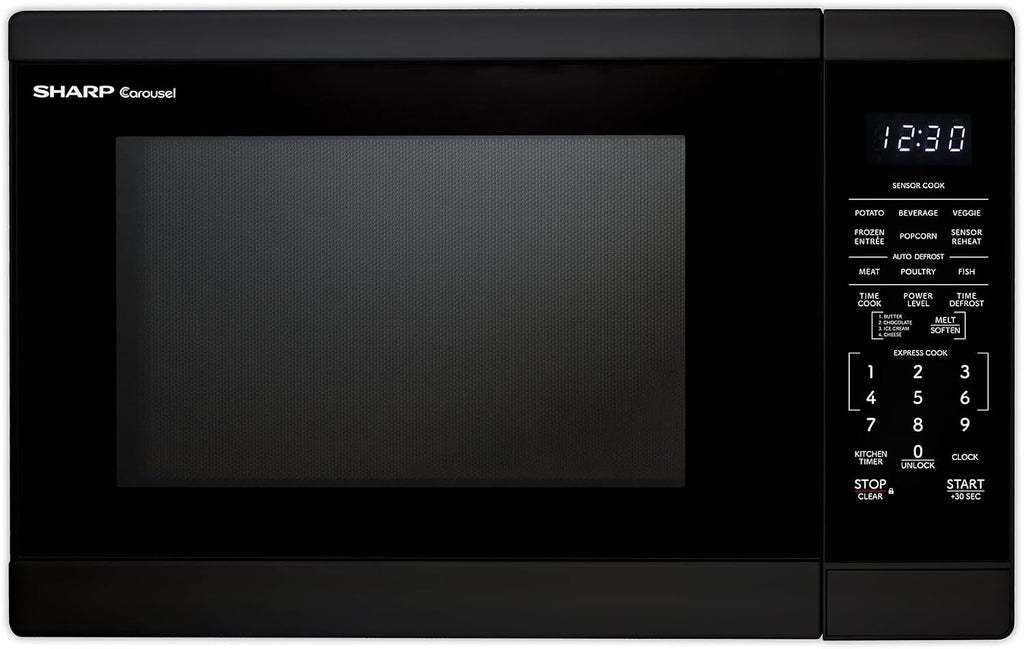 Sharp SMC1461KB 1.4 cu. ft. 1100W Black Countertop Microwave Oven