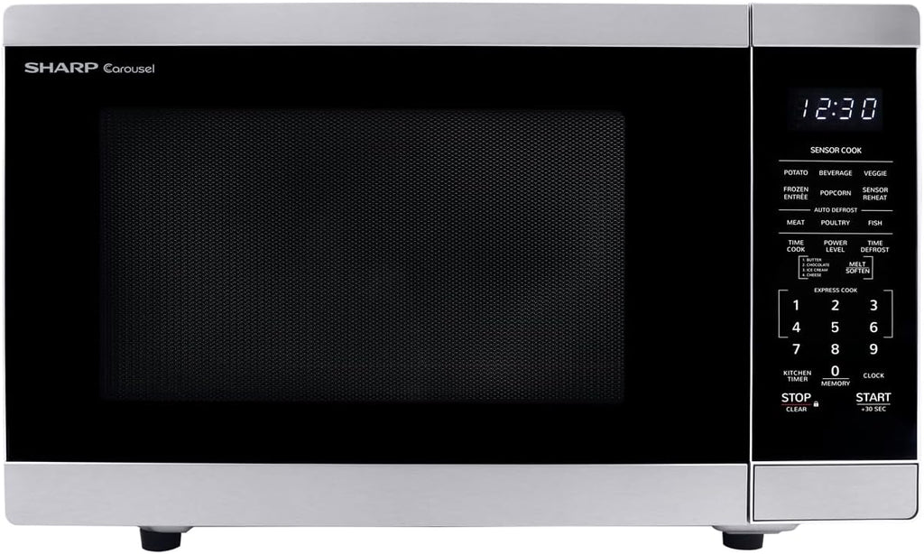 Sharp SMC1461KB 1.4 cu. ft. 1100W Black Countertop Microwave Oven