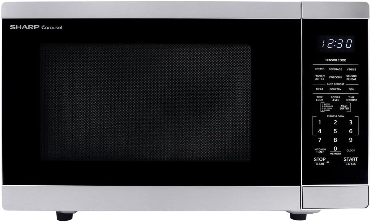 Sharp SMC1461KB 1.4 cu. ft. 1100W Black Countertop Microwave Oven