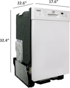 SPT SD-9254W Energy Star 18″ Built-In Dishwasher w/Heated Drying – White