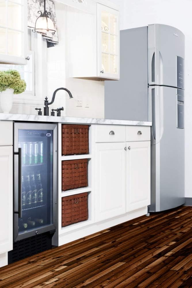 Summit 18” Beverage Center, Stainless Steel - SCR1841BADA | 2.7 cu.ft. Capacity, ADA Compliant, Built-in Capable Glass Door