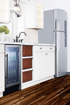 Summit 18” Beverage Center, Stainless Steel - SCR1841BADA | 2.7 cu.ft. Capacity, ADA Compliant, Built-in Capable Glass Door