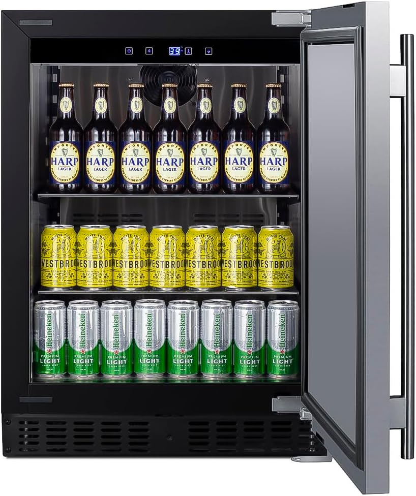 Summit 24" Undercounter Refridgerator, Stainless Steel - ASDS2413 | 3.1 cu.ft. Capacity, ADA COmpliant Design, Built-in or Freestanding Capable