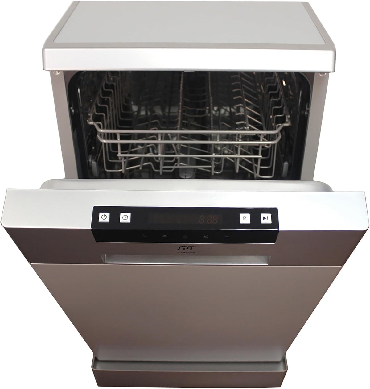 SPT SD-9263SSB 18″ Wide Portable Stainless Steel Dishwasher with ENERGY STAR, 6 Wash Programs, 8 Place Settings and Stainless Steel Tub