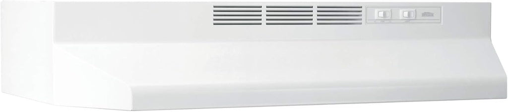 Broan-NuTone 413001 Non-Ducted Ductless Range Hood with Lights Exhaust Fan for Under Cabinet, 30-Inch, White | Under Cabinet Exhaust Fan for Kitchen Ventilation
