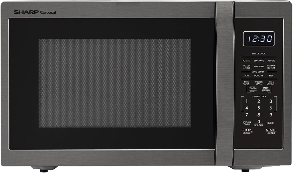 Sharp SMC1461KB 1.4 cu. ft. 1100W Black Countertop Microwave Oven