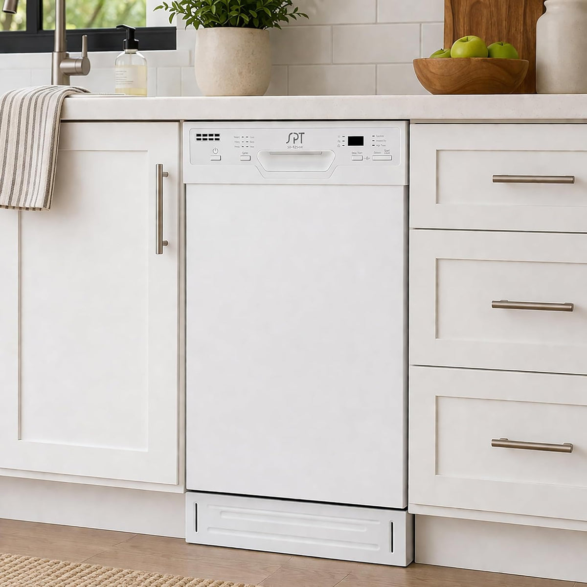 SPT SD-9254W Energy Star 18″ Built-In Dishwasher w/Heated Drying – White