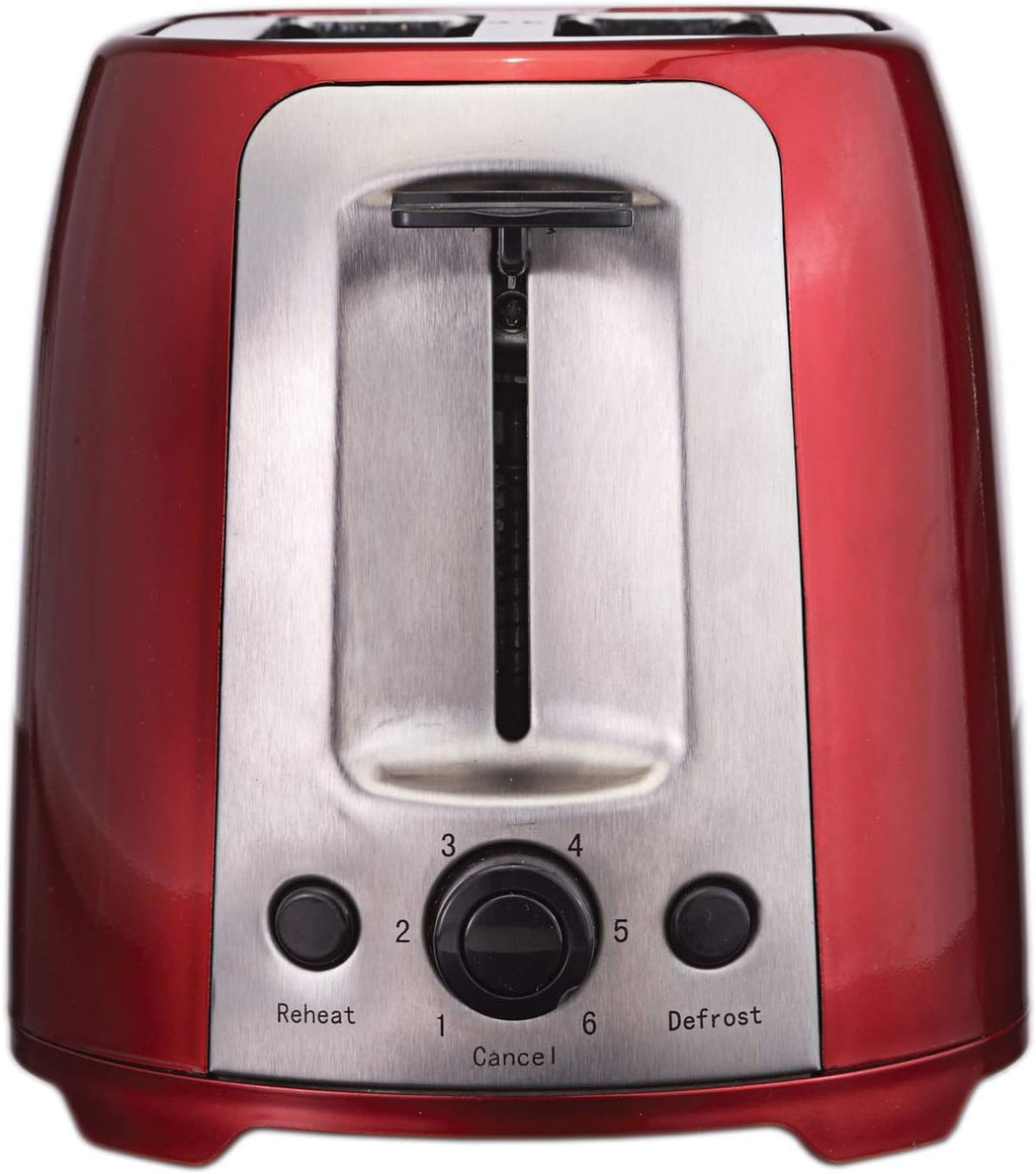 Brentwood TS-292R Cool Touch 2-Slice Extra Wide Slot Toaster, Red