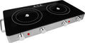 Brentwood Select TS-382 Double Infrared Electric Countertop Burner,1800-Watt, with Timer,Stainless Steel