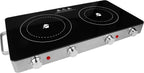 Brentwood Select TS-382 Double Infrared Electric Countertop Burner,1800-Watt, with Timer,Stainless Steel