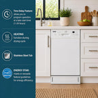SPT SD-9254W Energy Star 18″ Built-In Dishwasher w/Heated Drying – White