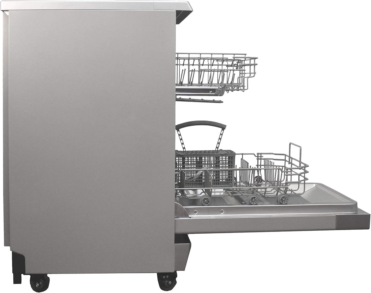 SPT SD-9263SSB 18″ Wide Portable Stainless Steel Dishwasher with ENERGY STAR, 6 Wash Programs, 8 Place Settings and Stainless Steel Tub