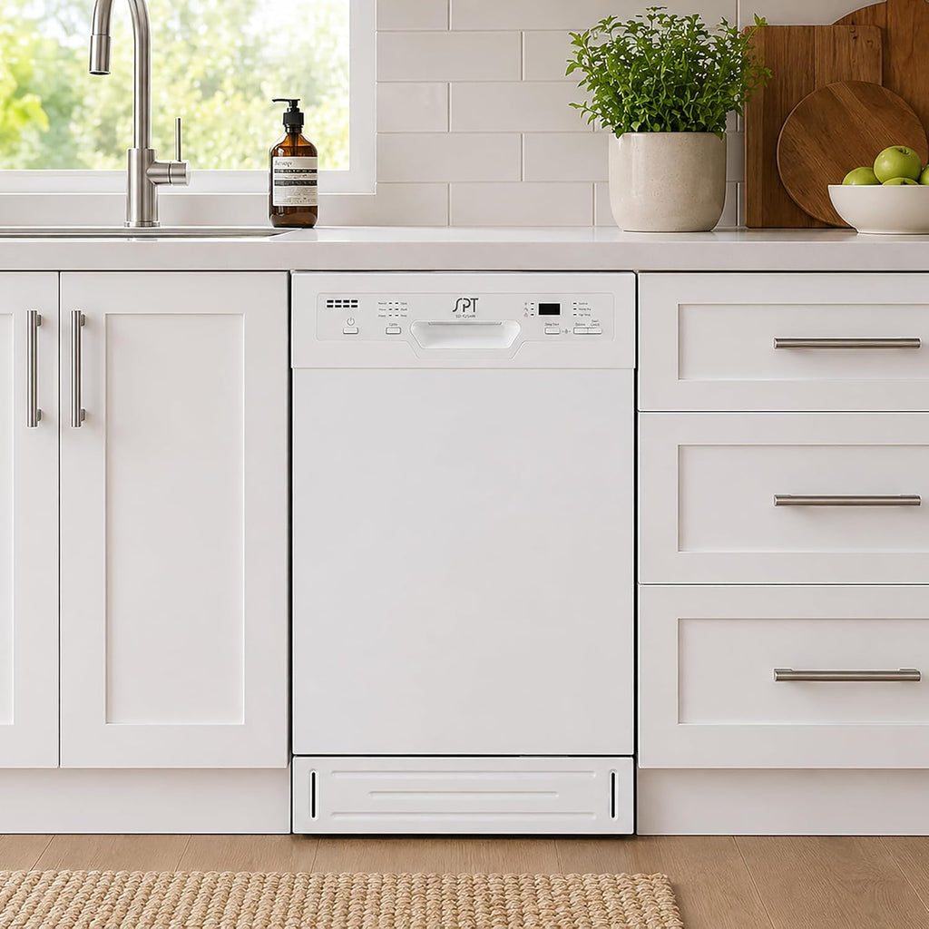 SPT SD-9254W Energy Star 18″ Built-In Dishwasher w/Heated Drying – White