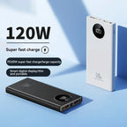 120W 80000mAh Portable Power Bank - Super-Fast USB-C External Battery Pack for Smartphones