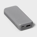 [Like New] heyday™ 4000mAh USB-C Power Bank Dove Gray 5V Rechargeable