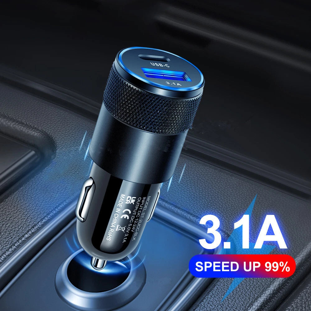 30W Fast Charge USB PD Type-C Car Charger Adapter For iPhone 15 14 13 12 Pro Max