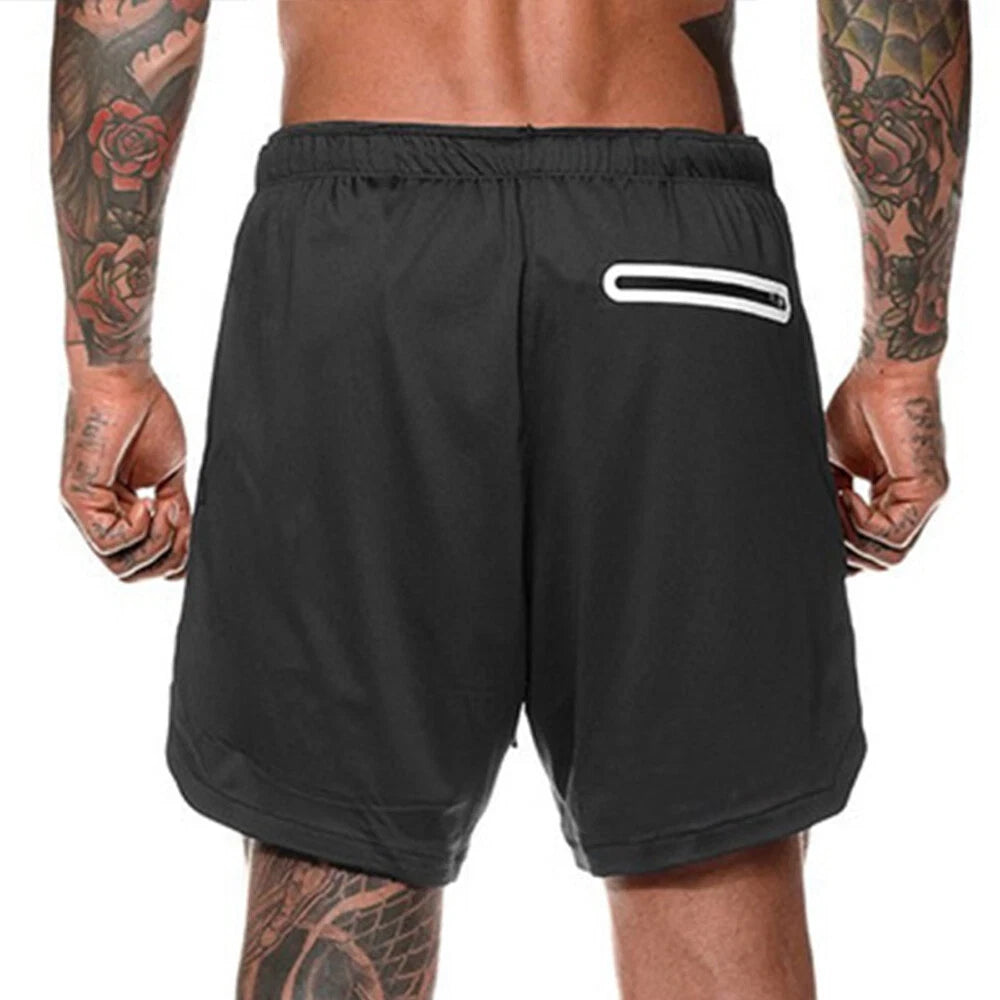 Mens Shorts Elasticated Waist Jogging Shorts Gym Workout Shorts Fitness Running