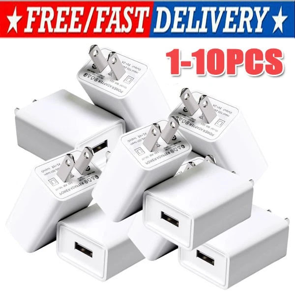 1-5Pack Universal 5V 1A US Plug USB A Wall Charger Power Adapter For Smart Phone