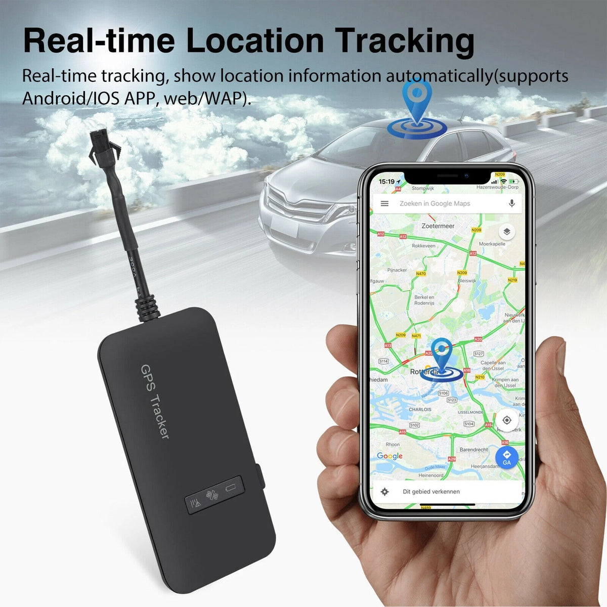 GPS Tracker Real-time Tracking Locator Device GPRS GSM Car/Motorcycle Anti Theft