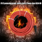 Black+Red 10 AWG Solar Panel Extension Cable Silicone Flexible Wire Connectors