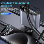 Retractable Car Charger 4 in 1 Fast Car Phone Charger 120W With USB Type C LOT