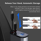Retractable Car Charger 4 in 1 Fast Car Phone Charger 120W With USB Type C LOT