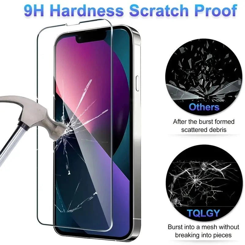 Tempered Glass Screen Protector For iPhone16 15 14 13 12 11 Pro Max X XS lot