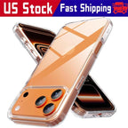 For iPhone17 16 15 14 13 12Pro Max Mini Soft Silicone Clear Cover Shockproof lot