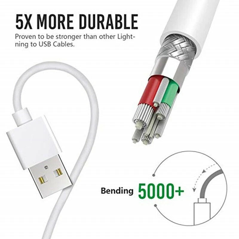 Fast Charging Cable USB Lead 6ft Charger Cord For iPhone 13 12 11 X XR 8 7 6 5
