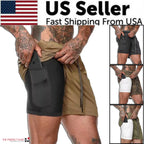 Mens Shorts Elasticated Waist Jogging Shorts Gym Workout Shorts Fitness Running