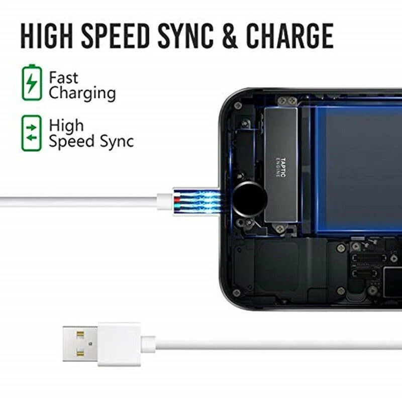 Fast Charging Cable USB Lead 6ft Charger Cord For iPhone 13 12 11 X XR 8 7 6 5