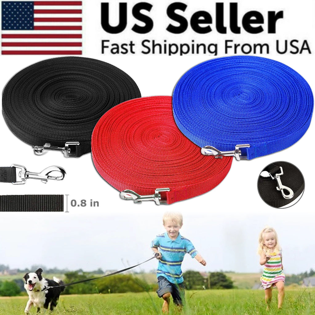 Dog Leash Long Obedience Recall Foot Feet Training Lead 6/15/23/33/50/<wbr/>100 FT