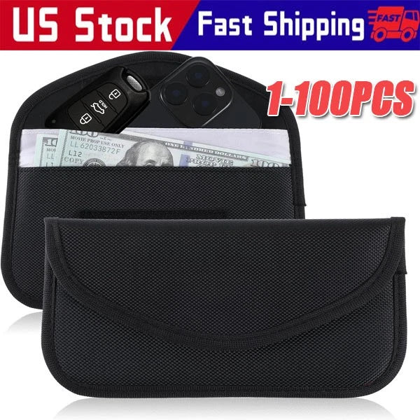 1-100Pack Faraday Bag Cell Phone Wallet Blocker Radiation Signal Shielding lot