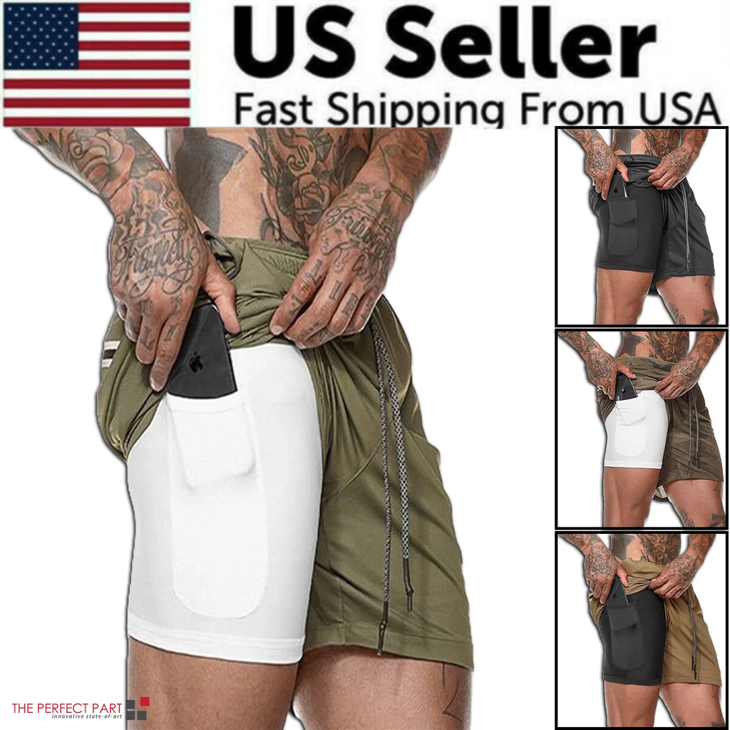 Mens Shorts Elasticated Waist Jogging Shorts Gym Workout Shorts Fitness Running