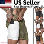 Mens Shorts Elasticated Waist Jogging Shorts Gym Workout Shorts Fitness Running