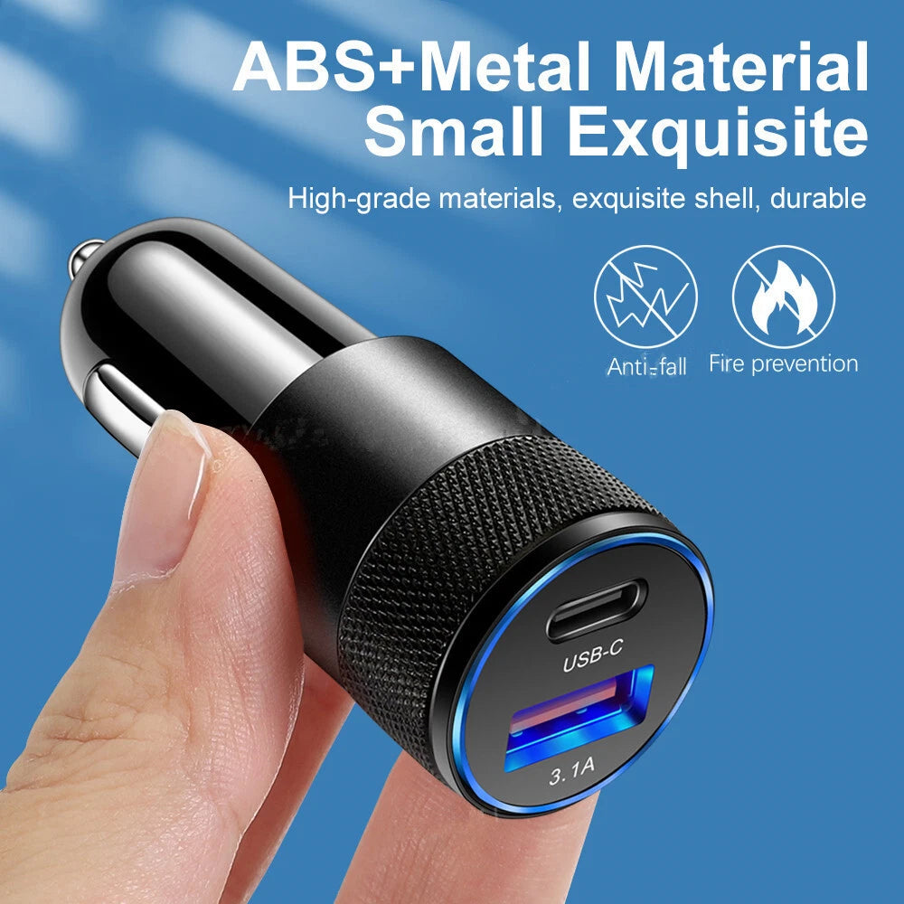 30W Fast Charge USB PD Type-C Car Charger Adapter For iPhone 15 14 13 12 Pro Max