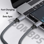 60W USB-C to USB-C Cable Fast Charger lot PD Nylon Cord For iPhone 16 Samsung