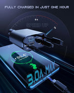 Retractable Car Charger 4 in 1 Fast Car Phone Charger 120W With USB Type C LOT