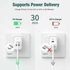 1-100PCS Fast Charger Cable Type USB C PD Cord to For iPhone 14 13 12 11 Pro LOT