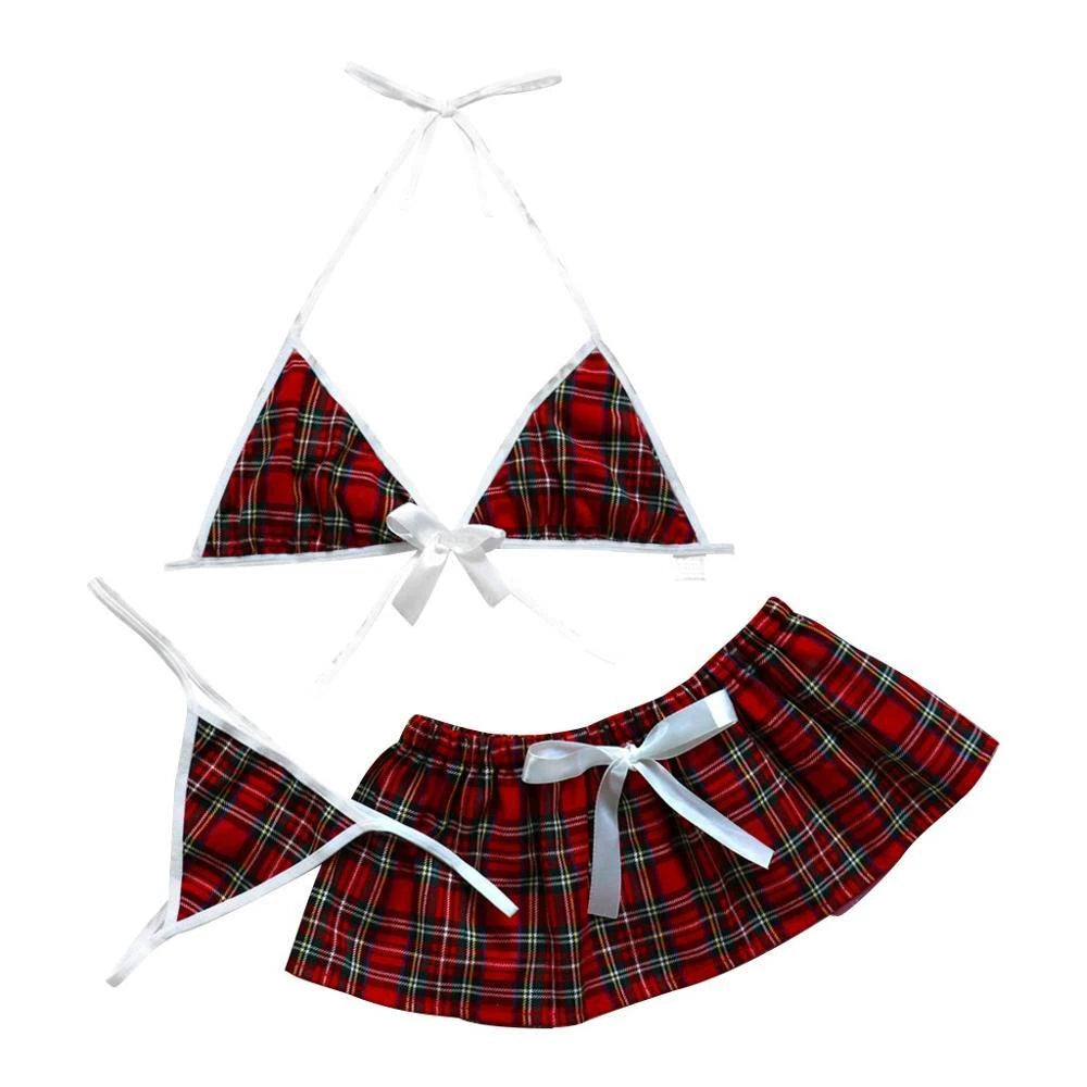 Sexy Lingerie School Girl Sleepwear Dress Nightwear Underwear Babydoll Women US
