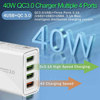 US 4 Port Fast Quick Charge QC 3.0 USB Hub Wall Home Charger Power Adapter Lot