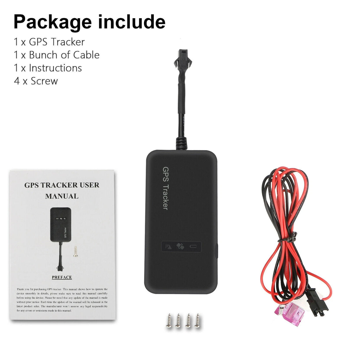 GPS Tracker Real-time Tracking Locator Device GPRS GSM Car/Motorcycle Anti Theft
