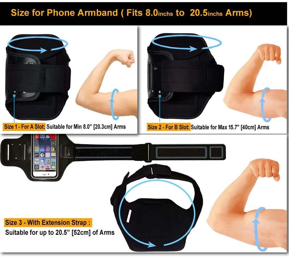 Waterproof Armband Case Sports Running Exercise Arm Band Phone Holder KeyBag LOT