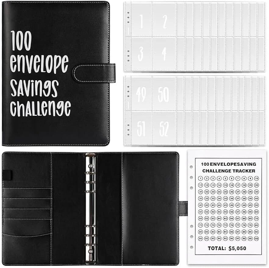 100 Envelope Challenge Budget Planner $5,050 Money Saving Cash Challenge Book