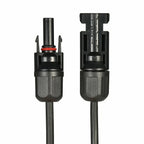 Black+Red 10 AWG Solar Panel Extension Cable Silicone Flexible Wire Connectors